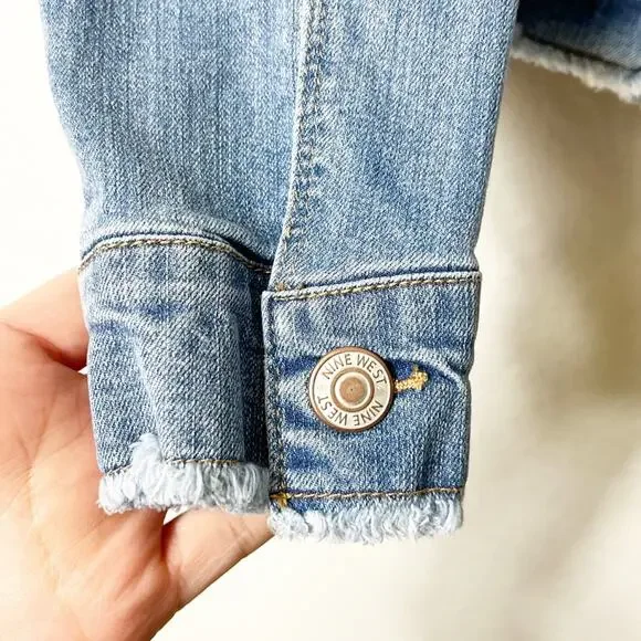 NINE WEST JEANS BLUE WOMEN SARAH JEAN JACKET SIZE SMALL COLOR WINDHAM NEW - Picture 3 of 7